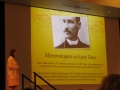 Dr. Barbara Mayes Boustead talking about the link between Isaac Cline and locusts (as a fellow-weather-person I was fascinated!) (Photo courtesy: Cindy Wilson)