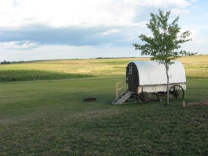 Camping in a Covered Wagon
